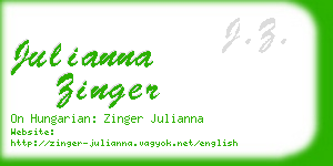 julianna zinger business card
